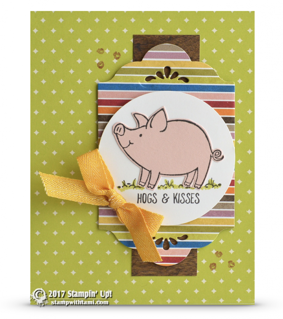 Stampin Up Hogs and Kisses card