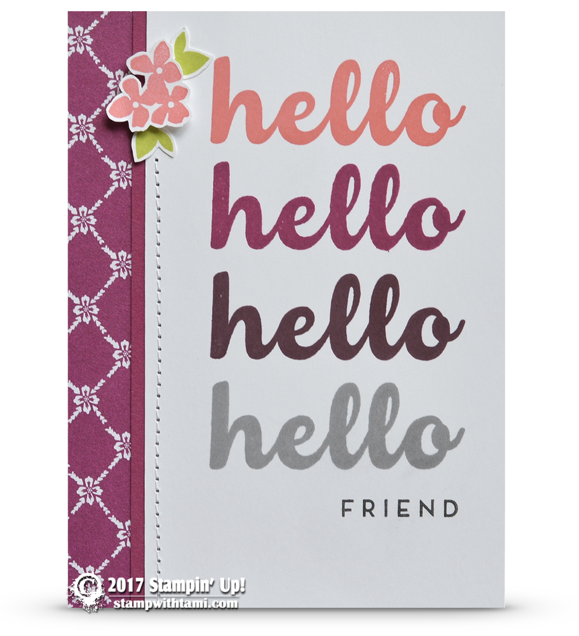 CARD: Hello, Hello, Hello Friend Card - Stampin' Up! Demonstrator ...