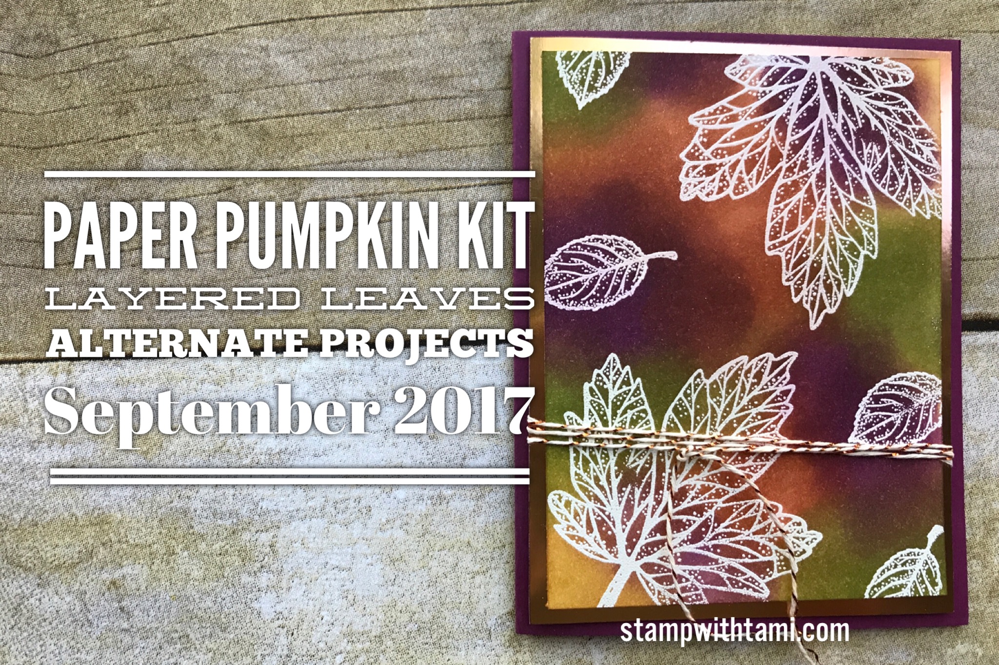 ONLINE CLASS VIDEO September 2017 Paper Pumpkin Kit Alternate Card