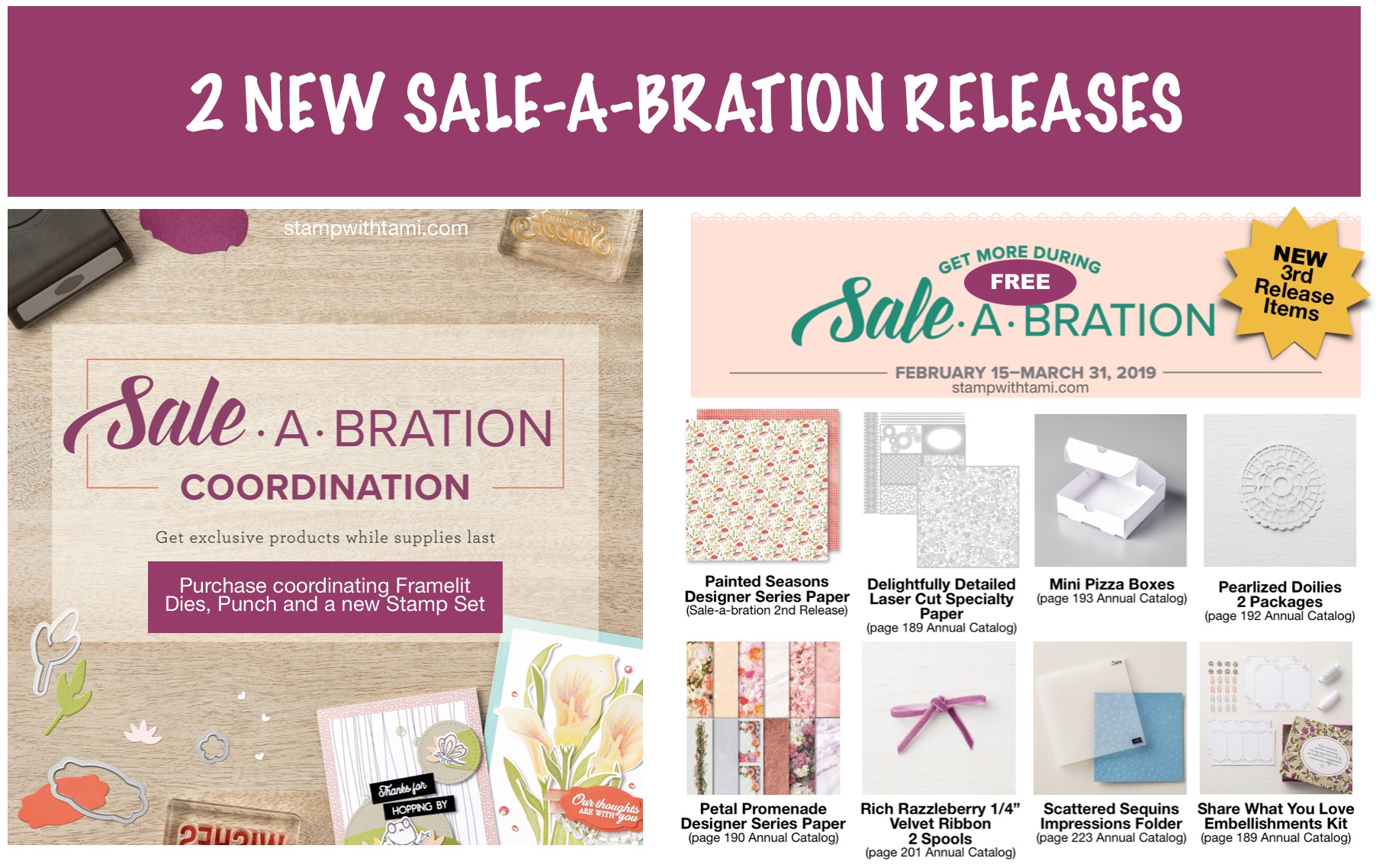 2 New Sale-a-bration Releases: 3rd Release & Sab Coordination - Ends 