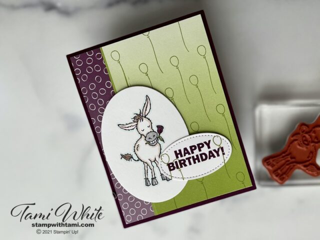 Darling Donkey Birthday Card Tutorial