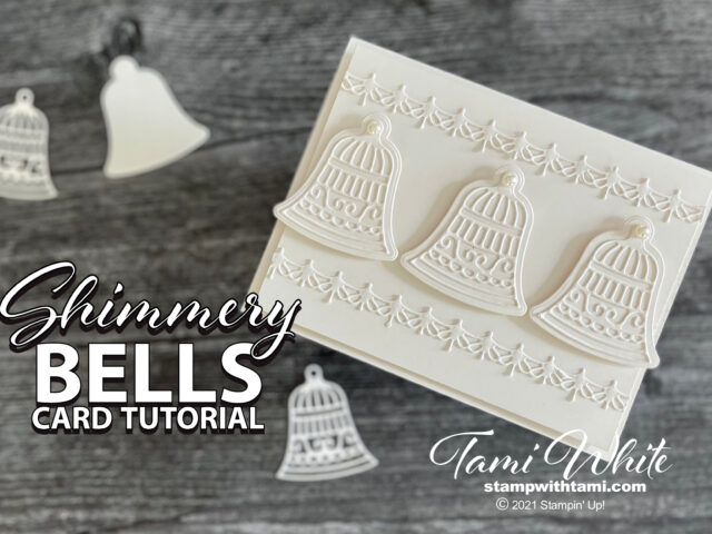 stampin up bells shimmery card