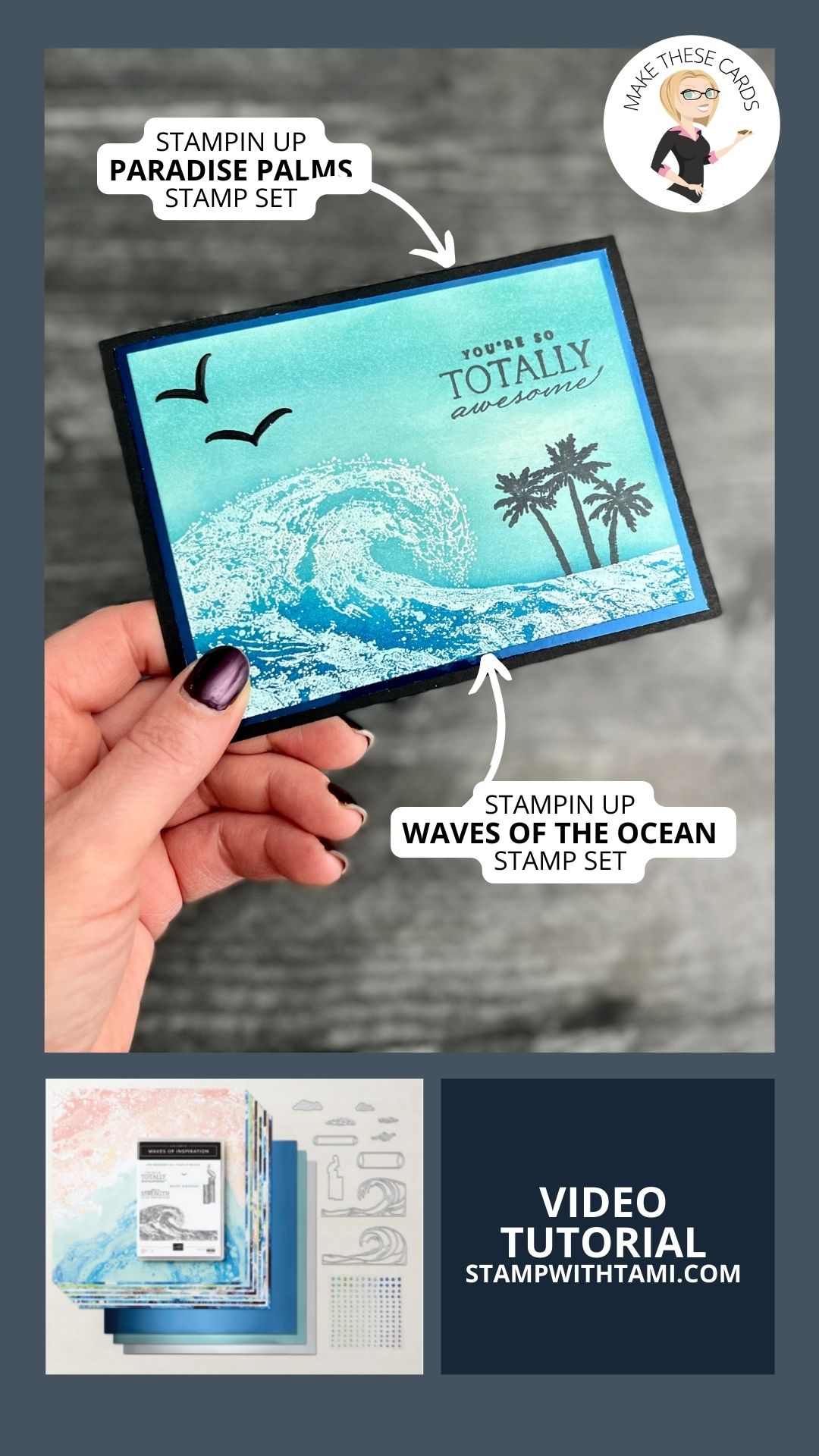 Waves Blending Techniques | Stampin Up | StampWithTami.com