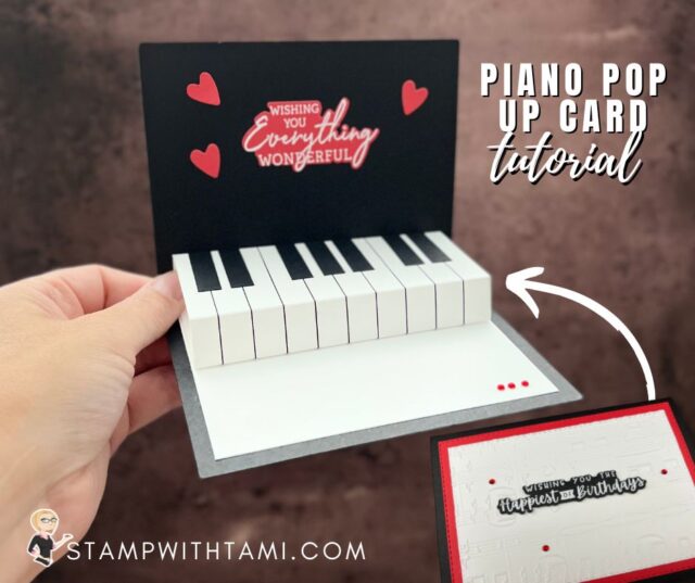 bryst menneskelige ressourcer granske Piano Pop Up [Pop Up Series - Card 6] | Stampin Up Fun Fold Cards