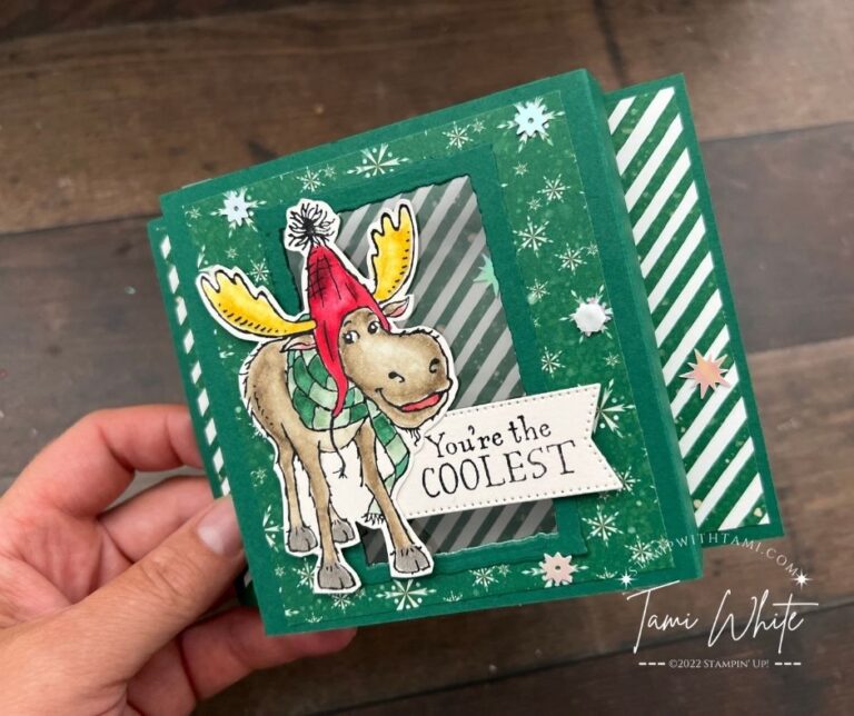 All Bundled Up Moose Center Pop Up Series Cards Stampin Up Fun