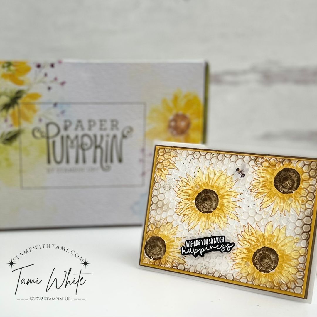 Sweet Sunflowers Alternate Paper Pumpkin Card | Stampin Up Fun Fold Cards
