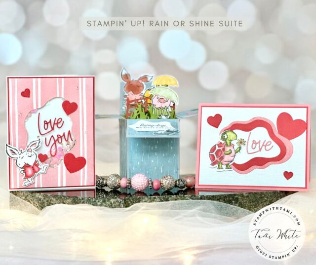 These Wow cards from the Stampin' Up Rain or Shine collection are perfect for anyone who loves to craft. With my easy-to-follow video and instructions, you'll be able to create Valentine's Shaker cards and pop up explosion card boxes that are sure to impress.  Whether it's a pop out twist card, twisted gatefold card, gift bag, or slimline card, these cards have you covered. Check back daily for more instructions and templates, and get ready to wow your friends and loved ones with your stunning creations!
