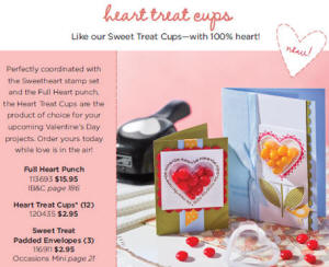 Stampin Up Heart Shaped Sweet Treat Cups