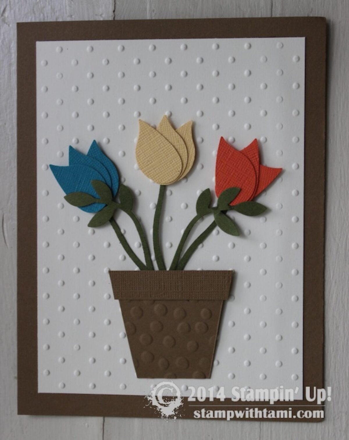 CARD: Bird Punch Flower Pot - Stampin' Up! Demonstrator: Tami White |  Stamping, Crafting, & Card-Making