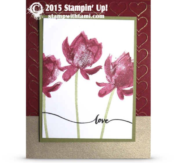 Video Gorgeous Lotus Blossom Valentines Love Card Stampin Up Demonstrator Tami White