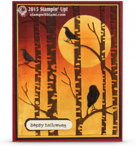stampin up among the branches fc swap card halloween