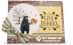 stampin up thankful forest friends holiday catalog card