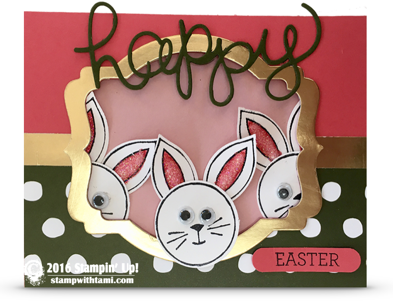 stampin up photobombing easter bunnies card