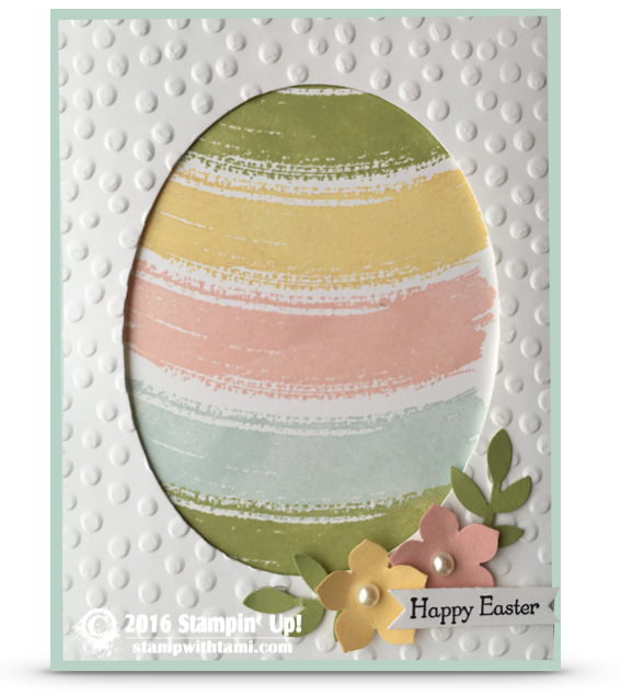 stampin up work of art easter egg eindow card