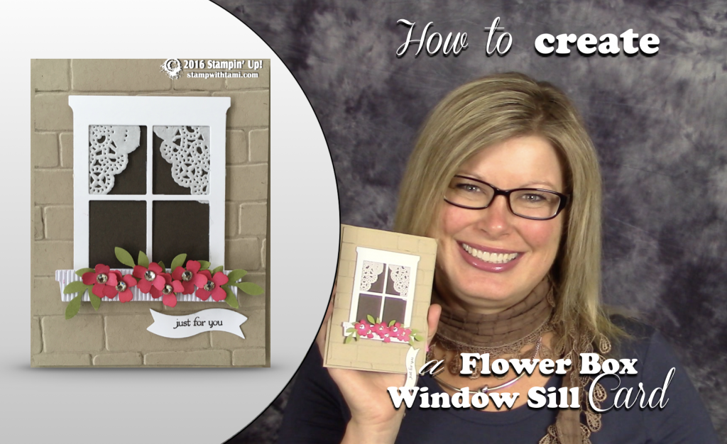 VIDEO How to make a Window Sill Flower Box Card Stampin' Up