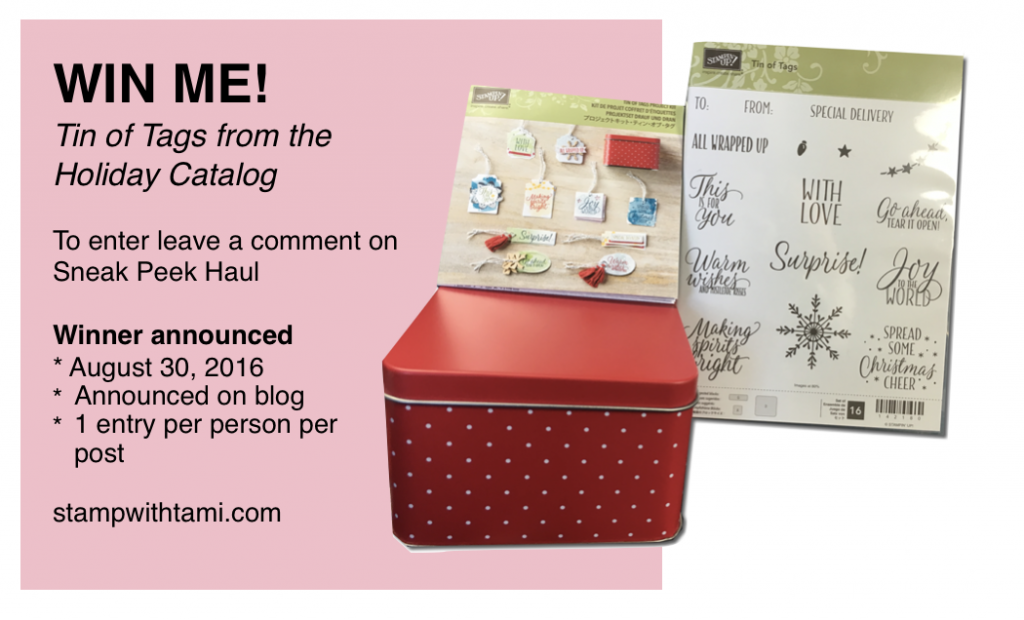 VIDEO & GIVEAWAY New 2016 Stampin Up Holiday Sneak Peek Haul Stampin