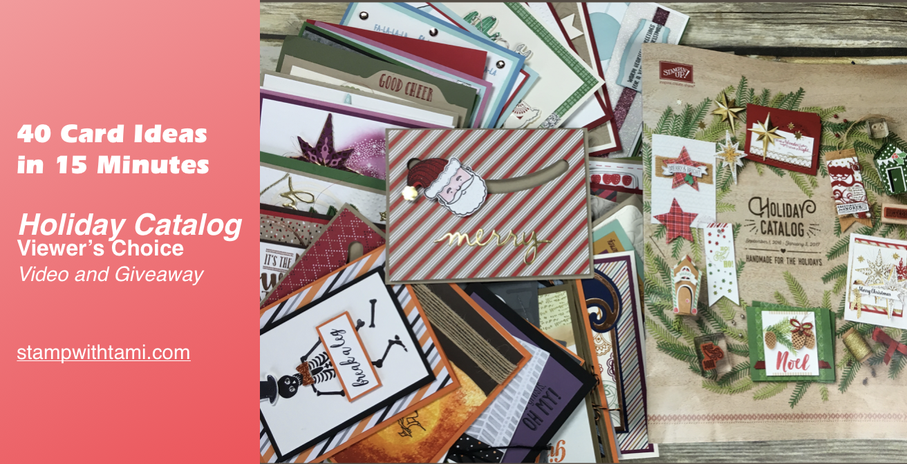 VIDEO 40 Holiday Catalog cards in 15 minutes plus new Giveaway