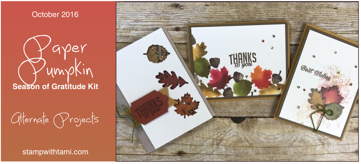 VIDEO: October 2016 Paper Pumpkin Kit, Alternate Projects & Giveaway ...