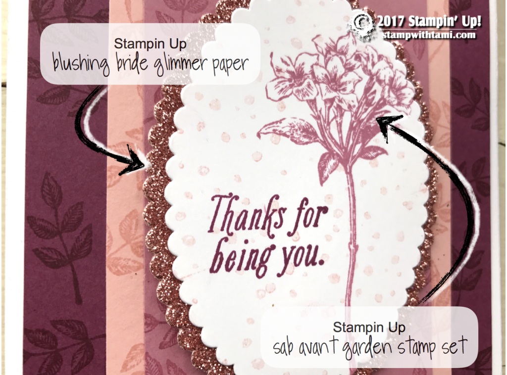 CARD Beautiful SAB Avant Garden Thank You Stampin' Up! Demonstrator