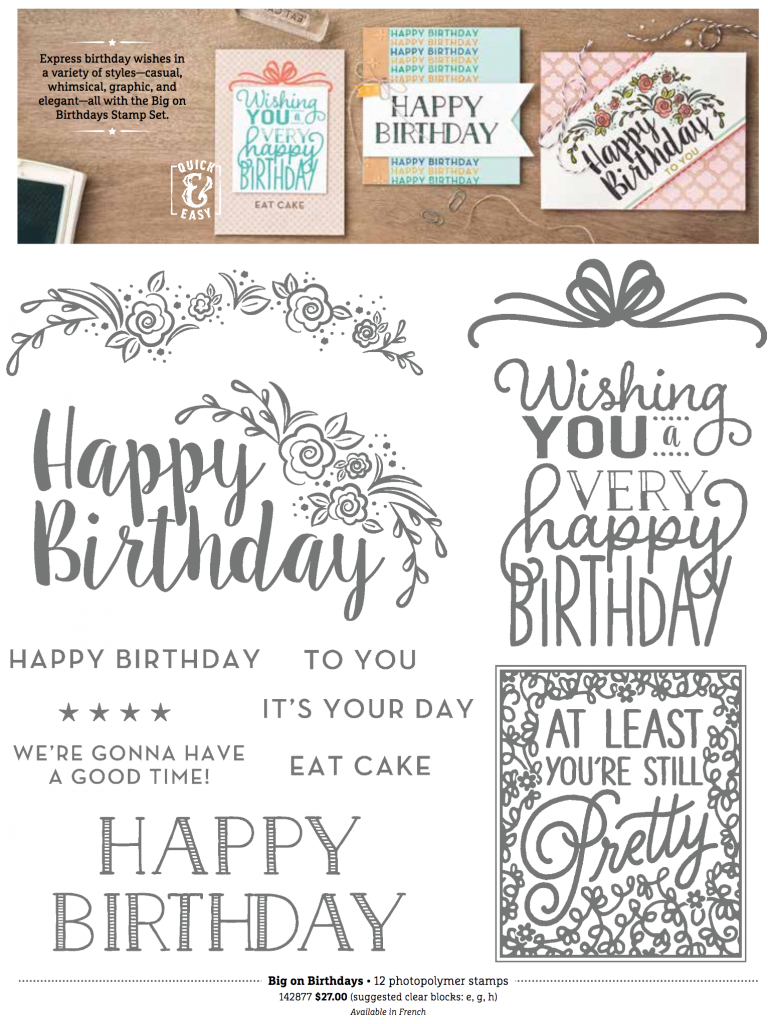 CARD: Big on Birthdays WOW card - Stampin' Up! Demonstrator: Tami White ...