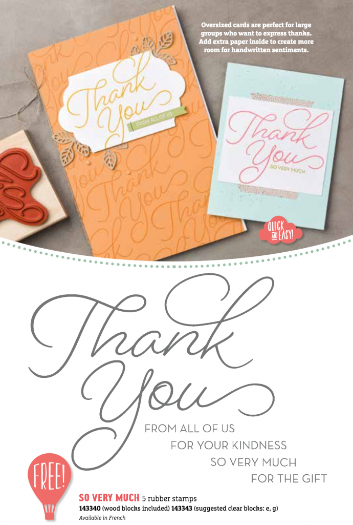 CARD: Thank you from So Very Much SAB stamps - Stampin' Up ...