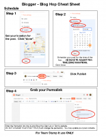 Blogger Cheat Sheet
