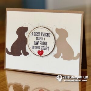 Card: A Best Friend Leaves A Paw Print On Your Heart - Stampin' Up 