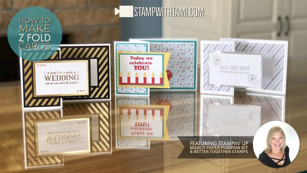 ONLINE CLASS & VIDEO How to make Z Fold cards and March Paper Pumpkin