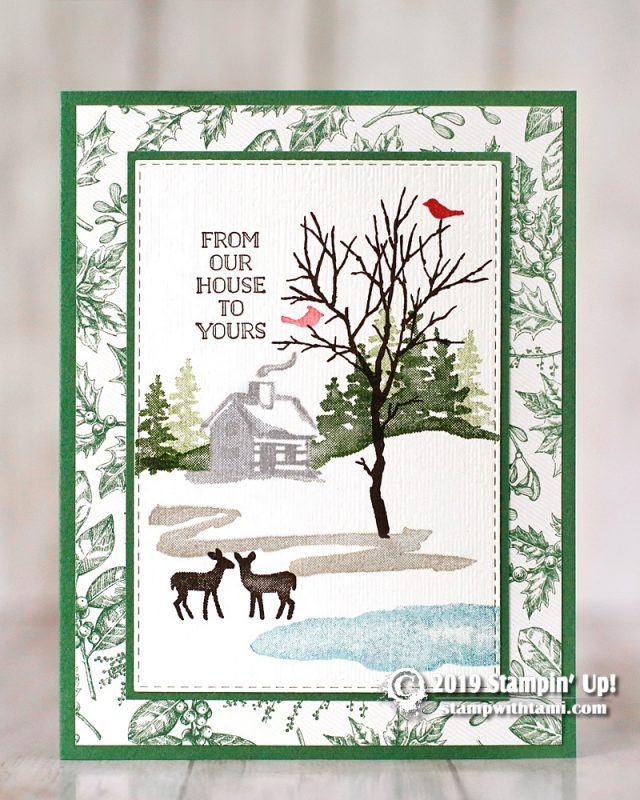 stampin up snow front christmas card