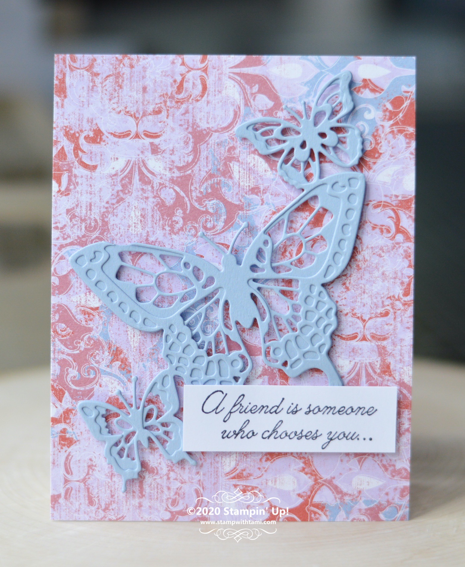 Butterfly Beauty Friend Card Stampin Up 3870