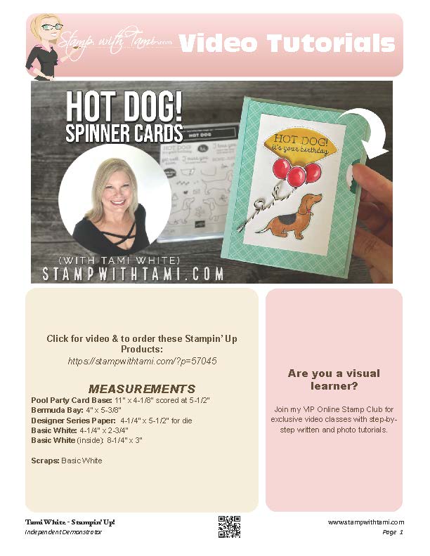 Hot Dog Wheel Spinner Card PDF