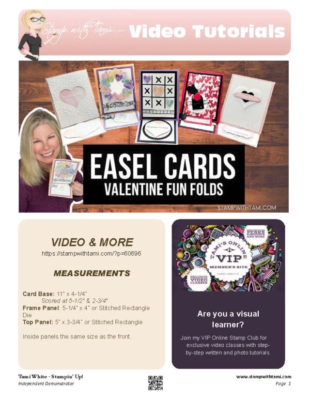 Easel Cards for Valentine's Day PDF