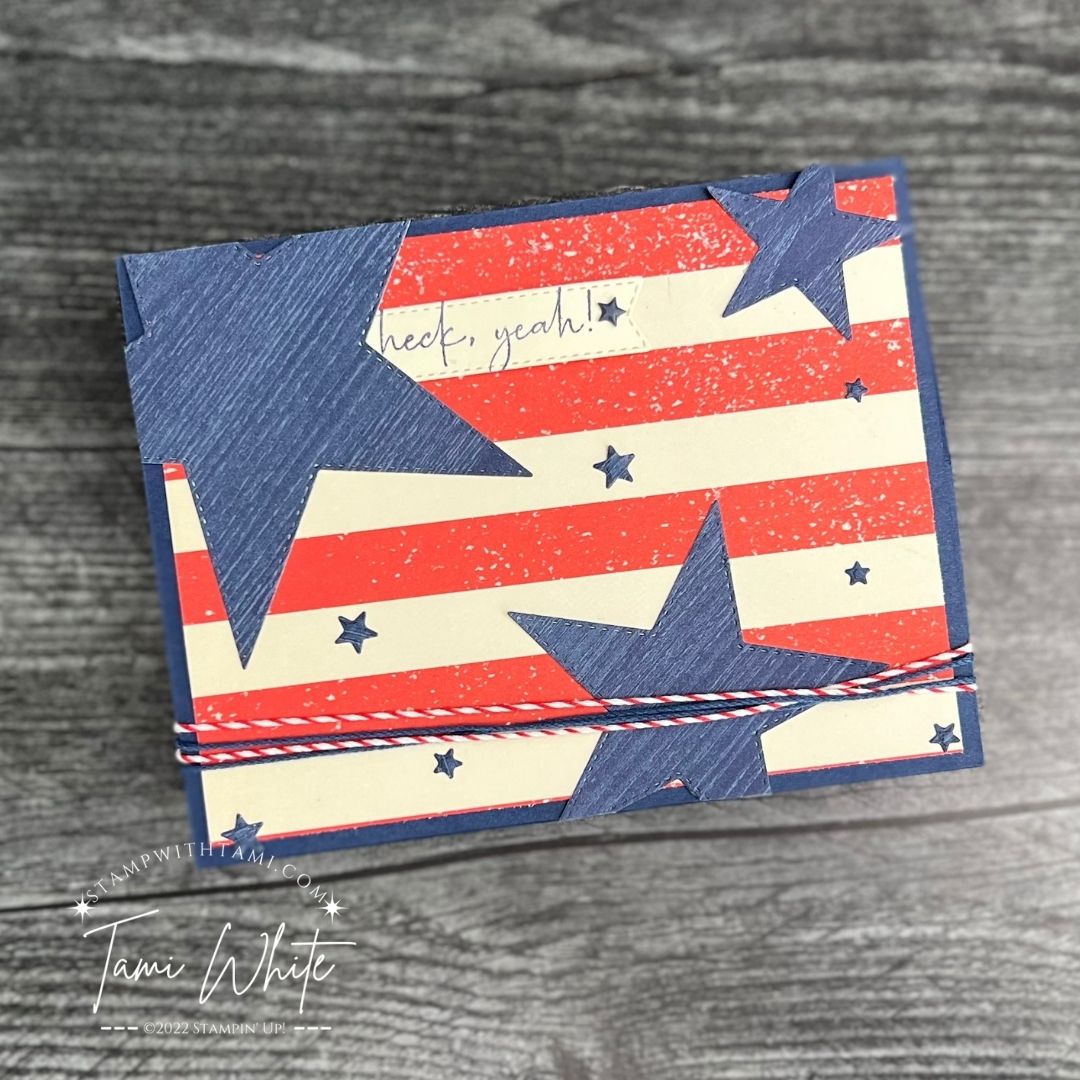 Americana Easel Card & Gift Set | Stampin Up | StampWithTami.com