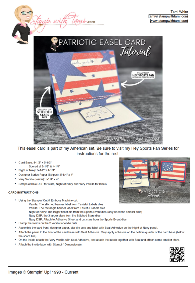 Americana Easel Card & Gift Set pdf