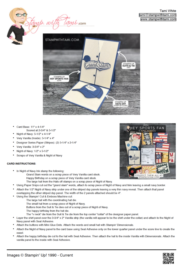 Baseball Shirt Easel Fun Fold Card pdf
