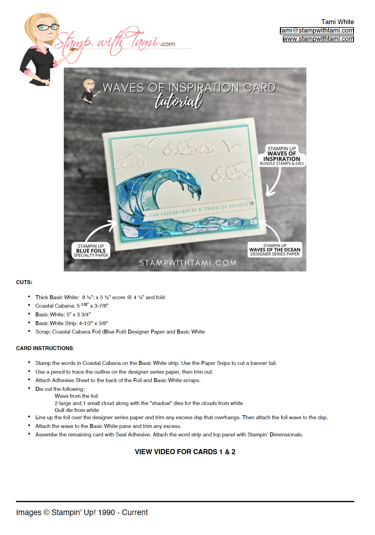 Stampin Up Waves Of Inspiration Cards