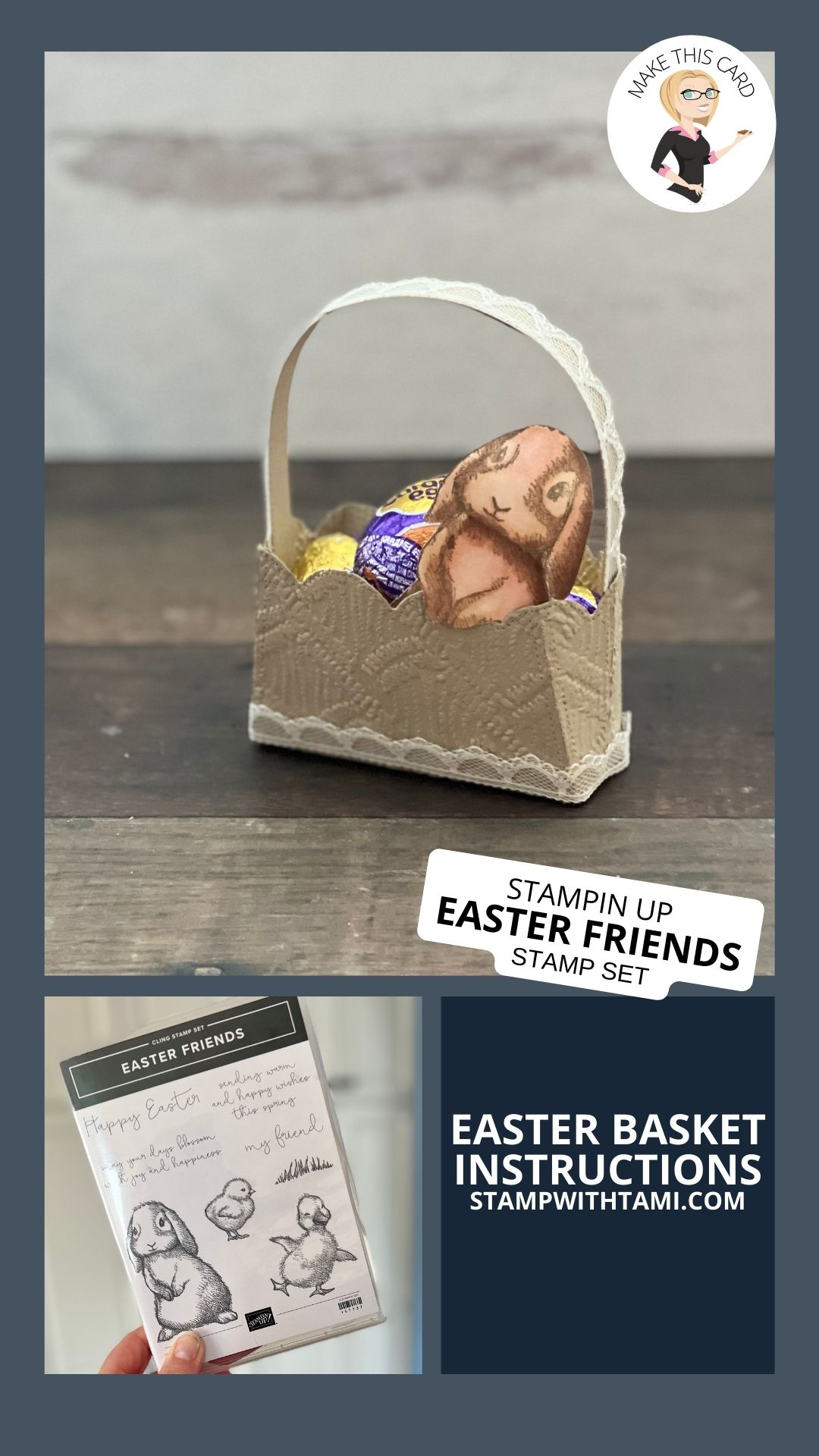 Easter Bunny Treat Basket | Stampin Up | StampWithTami.com
