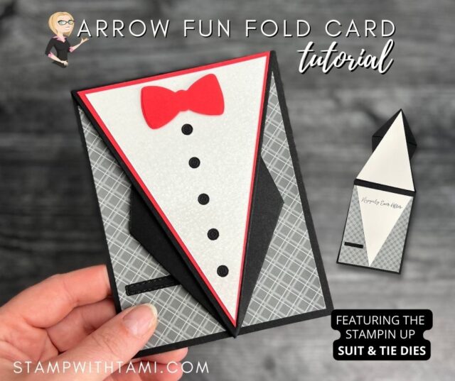 Tuxedo Card Arrow Fold