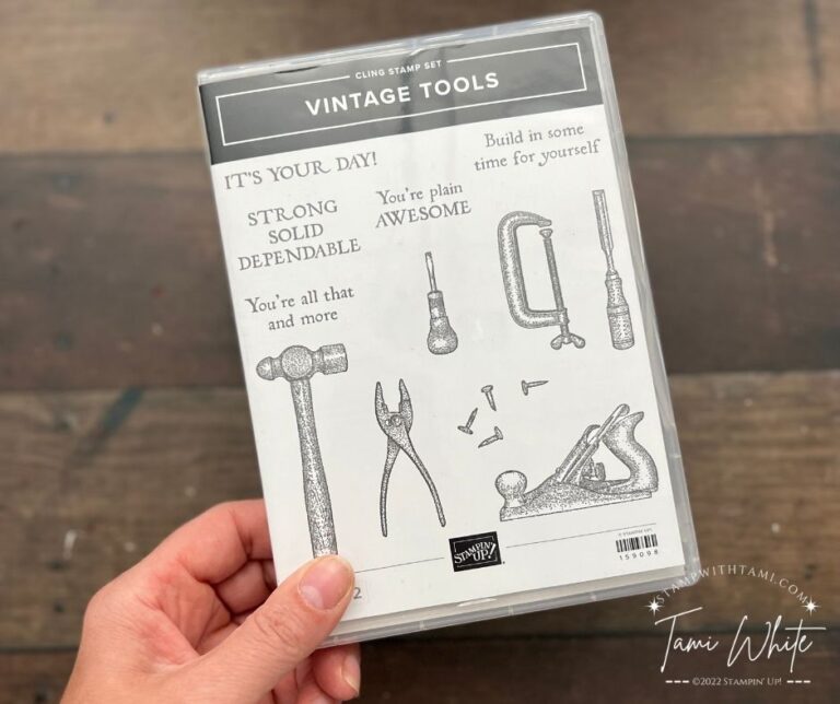 Vintage Tools [Angled Gatefold Series Card 16] Stampin Up Fun Fold