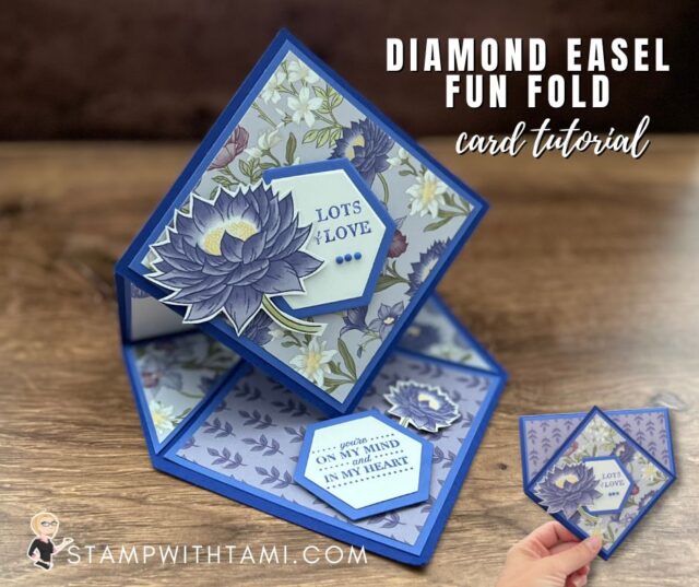I paired the Wonderful World bundle with the Celebrating You stamp set and Beautiful Shapes dies for this card. The flowers are cut from the designer series paper.