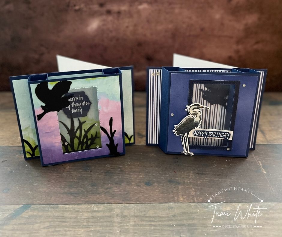 Heron Habitat [Center Pop Up Series Card 6 & 7] | Stampin Up Fun Fold Cards