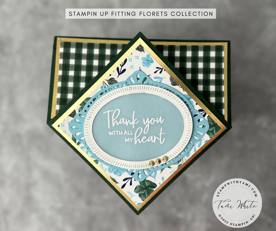 FitFramed Florets Diamond Easel Fold Card | Stampin Up Party Crackers