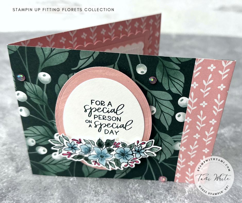 Fitting Florets Fun Fold Designer Paper Cards | Stampin Up Party Crackers