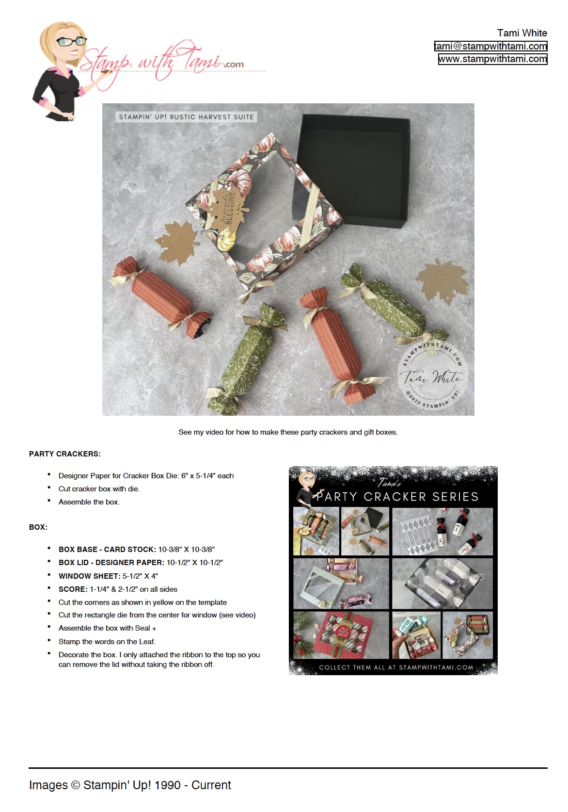 Rustic Harvest [Party Cracker Series #2] | Stampin Up Party Crackers
