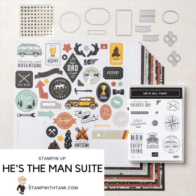 stampin up hes the man suite