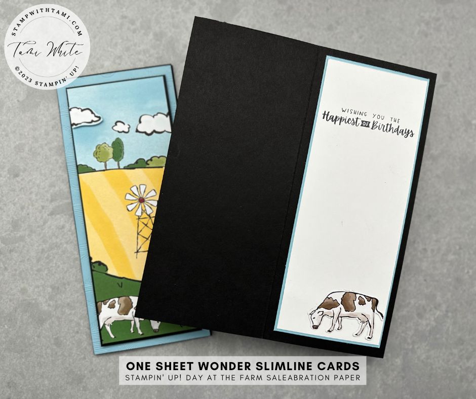 Day at the Farm 1 Sheet Wonder Slimline Cards - Stampin' Up ...