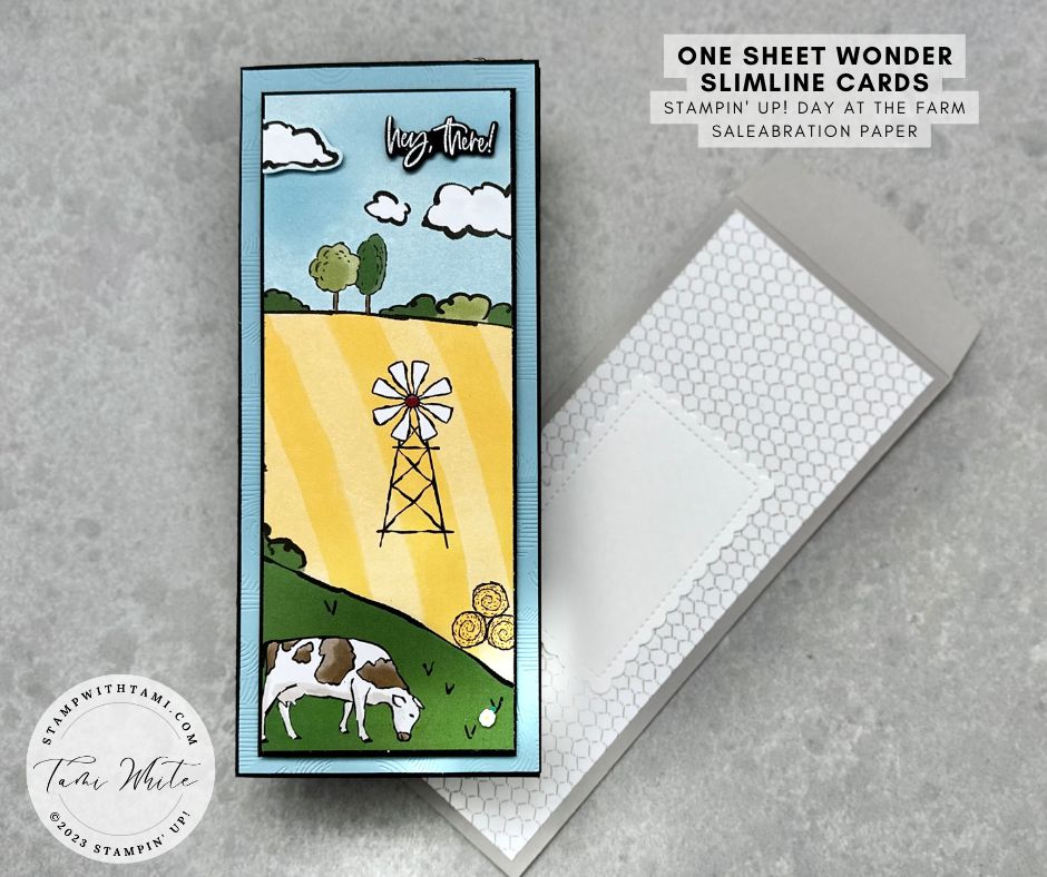 Day at the Farm 1 Sheet Wonder Slimline Cards - Stampin' Up ...