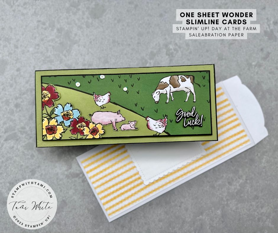 Day at the Farm 1 Sheet Wonder Slimline Cards - Stampin' Up ...