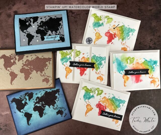 Watercolor World Z Fold Fun Fold Cards Stampin' Up!