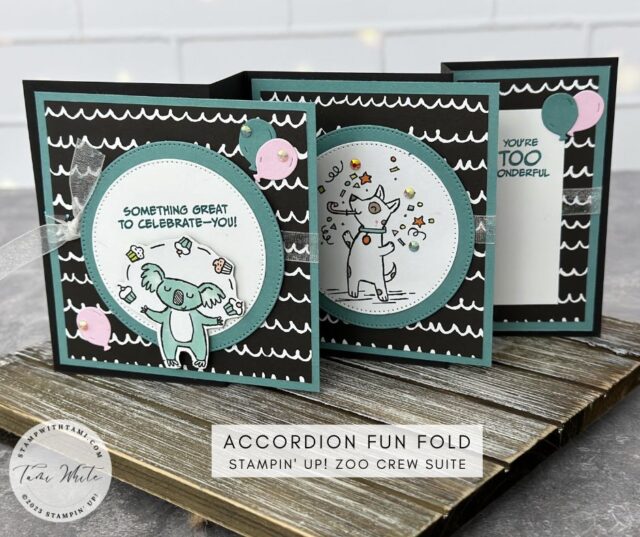 Stampin' Up! カードストック 10冊セット⑨ Zoo Crew Accordion Fold [Series #9] - Stampin' Up! Demonstrator